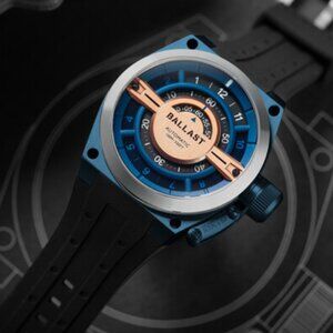 Blue and Rose Gold Automatic Men's Watch